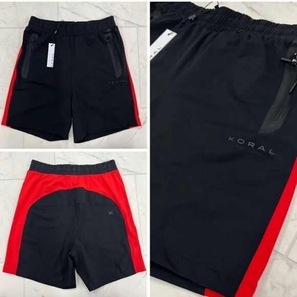 Koral Mens Shorts in red and black - Picture 1 of 7